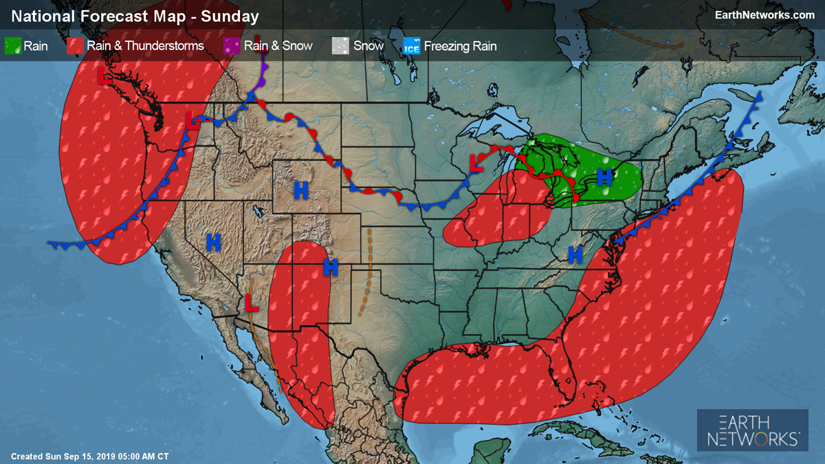Sunday's Weather Outlook