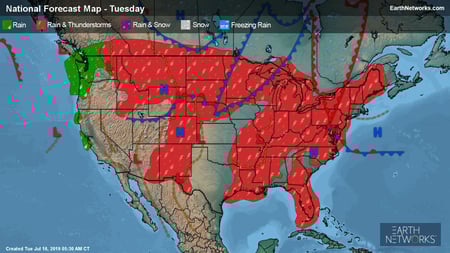 Tuesday's Weather Outlook