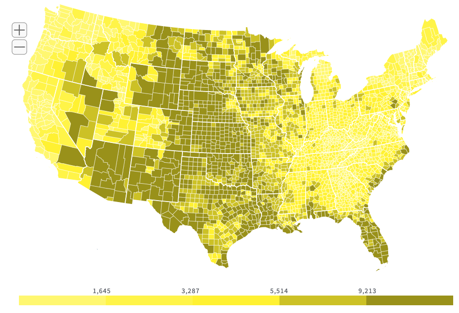 Cloud-to-Ground Lightning Strikes by . State & County in 2019